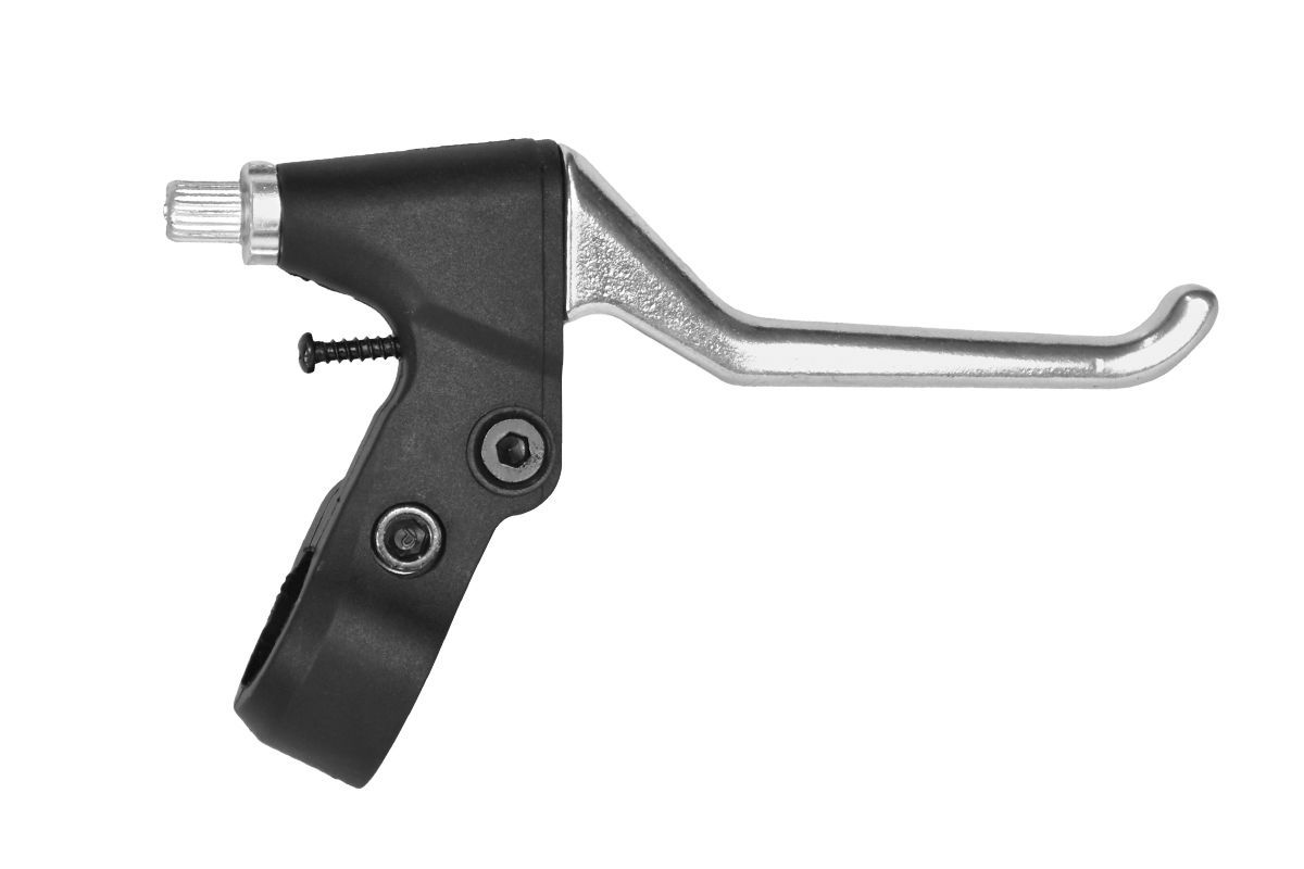 Тормозная ручка правая JUCHUANG 2-3 пальца,алюм\пластик,черный\серебристый Тормозная ручка правая JUCHUANG 2-3 пальца,алюм\пластик,черный\серебристый