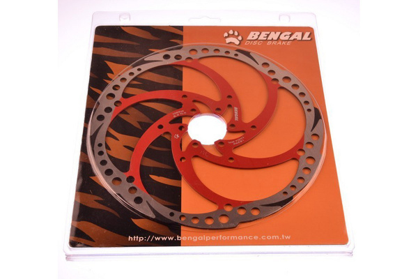 Диск тормоза Bengal OD-203H красный,крепление IS6